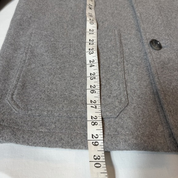 Michael Kors Pea Coat Gray Wool Blend Mens Medium Button Up Winer Preppy - Picture 9 of 9